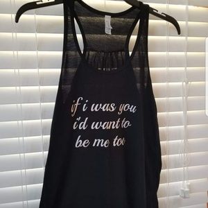 Black Flowy Tank Top